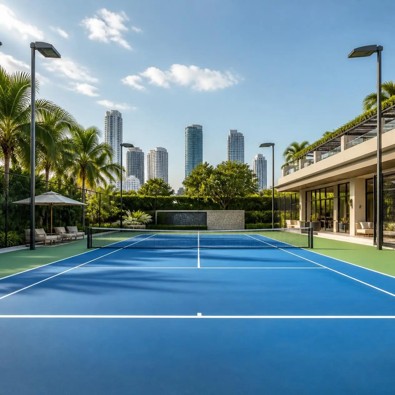 Tennis court at The Cascades Neopolis